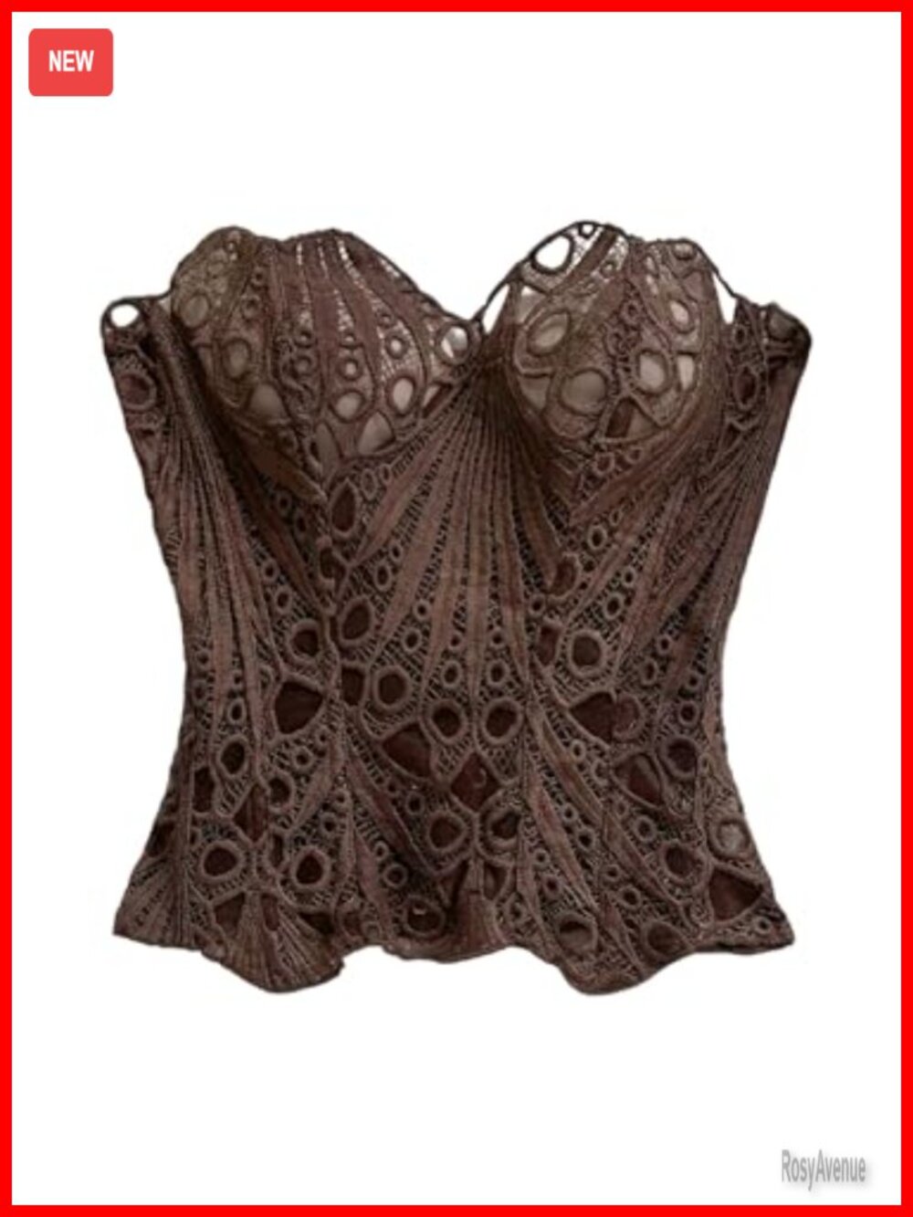 Lace Corset Bustier Top Strapless Lace Up Back Party Concert Outfit